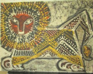 Rose Szafir Malaysian Tiger Batik Painting