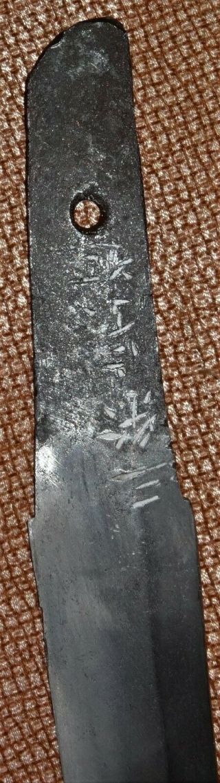 Japanese Very Old Short Sword Blade Nicely Signed Hamon