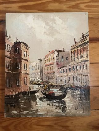 Vintage Antonio Devity Studio D’arte Italia Painting Venice Italy Canal Scene
