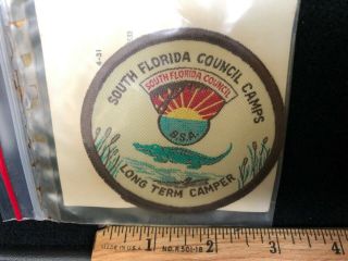 Rare: 1960s Sebring Boy Scout Reservation Patch & Sticker,  South Florida Council