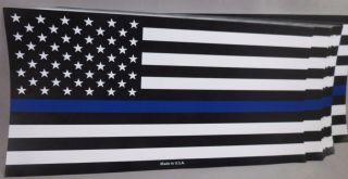 Of 20 Police Blue Line Flag Stickers Law Enforcement Memorial Usa