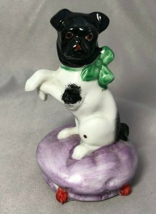French Bulldog Or Pug Pillow Antique Porcelain Made In Germany 6332 Dog