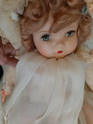 Vintage Madame Alexander Little Genius 22 " Doll Composition Sleepy Eyes