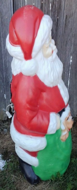 Vintage Empire Santa Claus Lighted Blow Mold Christmas Lawn Ornament 45 