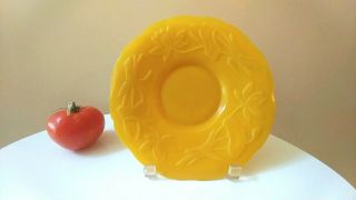 Antique Chinese Egg Yolk Yellow Peking Glass Bowl and Plate 3