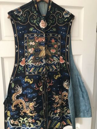 Vintage Chinese Embroidered Robe Vest