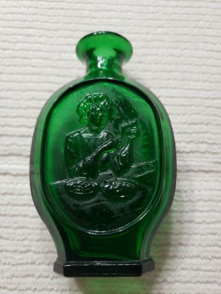 Dar Daughters Of The American Revolution Green Glass Bottle 1979 Franklin