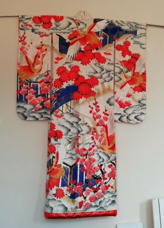 Pure Silk Wedding Kimono Antique Japanese