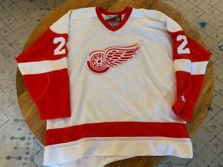 Vintage Chris Chelios Detroit Red Wings Pro Player Nhl Mic Jersey Sz Adult Xl