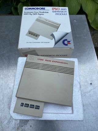 Vtg Commodore 1750 Ram Expansion Extension Box Gaming 1980s Computer 512k Bytes