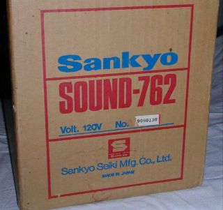Vtg 70 ' s Sankyo Sound 762 8mm Movie Projector w/ Film Auto - Feed Film Access,  Box 3
