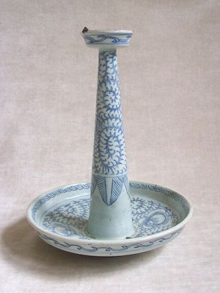 Antique Chinese Ching Dynasty Porcelain Candlestick