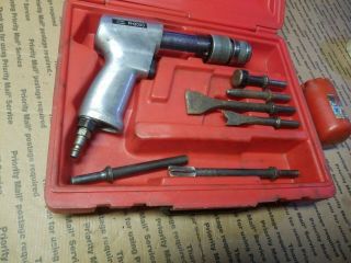 Snap On Tools Air Chisel Ph2050 Set Vintage Air Hammer With Case And Bits