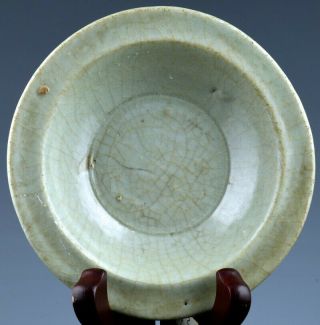 Rare 12thc Chinese Song Dynasty Longquan Celadon Crackle Glaze Brush Washer Bowl