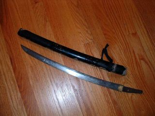 [s214] Japanese Samurai Sword: Mumei Wakizashi Blade And Habaki