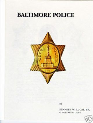 Baltimore Police Chronology Of Badges By Lucas