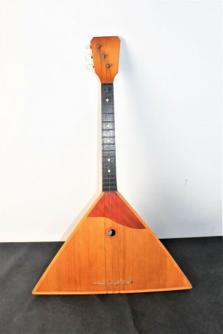 Vintage Balalaika Russian Wooden 3 - String Mandolin Musical Instrument