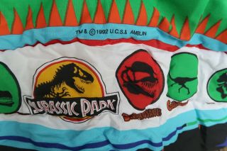Vintage Jurassic Park 1992 Twin Size Comforter Blanket Made In USA CON 2
