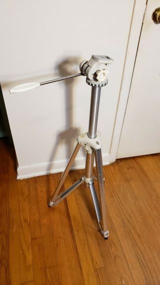 Vintage Linhof Tall Aluminum Tripod with Head - Made in West Germany 3