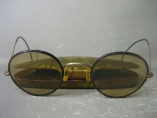 Vintage Antique Japanese Sunglasses And Box.  Very Rare