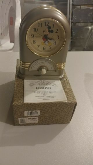 Rare Find Seiko Quartz Mickey Mouse Musical Alarm Clock Jukebox Plays 7 Tunes