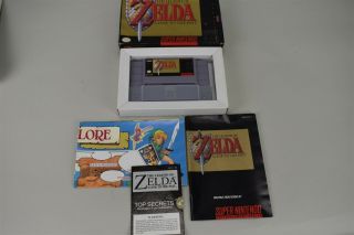 Vtg Nintendo The Legend Of Zelda Link To The Past Snes Game Box