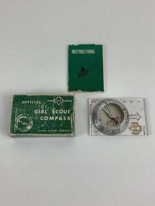 Vintage Official Girl Scout Of America Silva System Compass