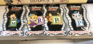 Disney Dsf Dssh Baby Block Set Bambi,  Mickey,  Pegasus,  Rapunzel Le 400 Pins