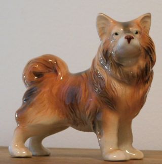 Akita Inu Or Malamute Vintage Dog Ornament Made In Occupied Japan