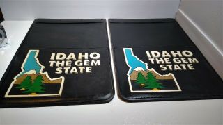 Vintage " Idaho The Gem State " Rubber Mud Flaps 18 " X 12 " Never Installed