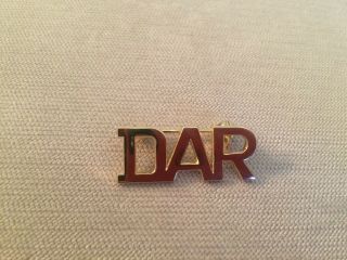 Dar Daughters Of The American Revolution Classic Initial Letter Logo Pin