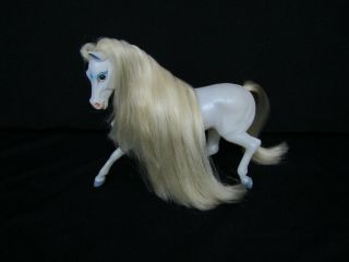 1995 Reeves Breyer Ponies Horse White Plastic Brushable Hair Blue Head Mark