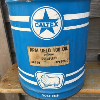 Vintage Caltex Golden Fleece Rpm Delo 100 Motor Oil 20 L 5 Gallons Can