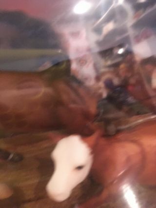 Breyer Cutting Horse & Calf 61091 Western Rodeo Classic Model Horse 1:12 Set 3