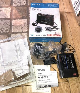 Sony Walkman Wm - F66/f76 Am Fm Portable Cassette Player - Recorder Vintage
