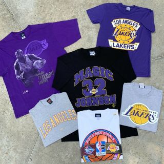 Vintage Los Angeles Lakers T Shirt Bundle Of 6 Kobe Bryant Nba 2 Sz M 4 Sz Xl