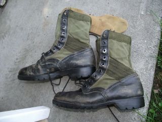 Vintage 1966 Vietnam Jungle Boots Military Cic 10 Wide W Spike Protective 12