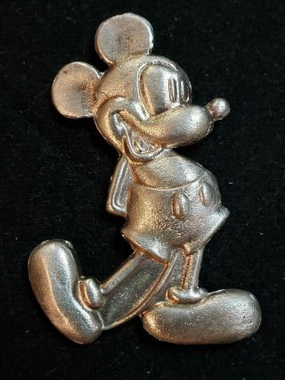 Disney Mickey Mouse Solid.  999 Ag Silver Figure 1 Of A Kind Art Collectible ❤