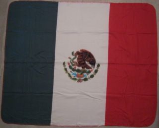 Blanket Fleece Throw National Flag Mexico 50 " X60 " With Protective Sleeve