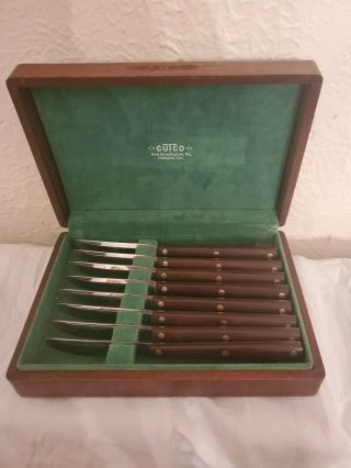 Vintage Set Of 8 Cutco 47 Knifes In Wood Box