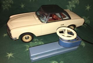Vintage Modern Toys Tm Mercedes Benz Tin Friction Car W/ Remote Japan