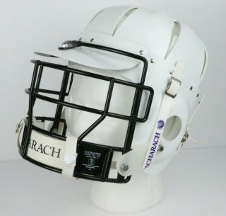 Vtg 90s Bacharach Lacroose Helmet Raisin 29 Lhn - Umg - L Vintage White