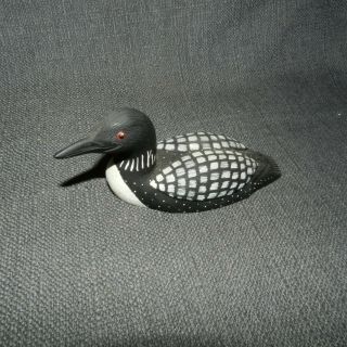 Jennings Decoy Co.  5.  75 " Handcrafted Miniature Loon,  Signed.