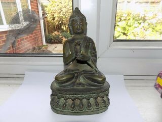 Chinese / Tibetan / Asian Cast Bronze Buddha Figure / Statue 20.  5 Cm Tall