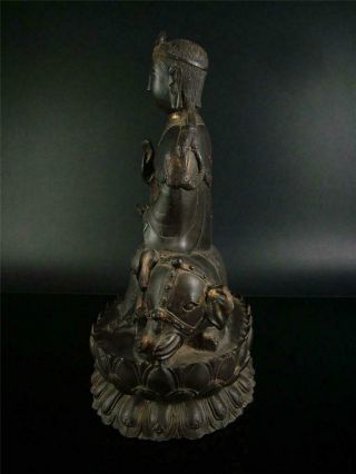 Very Large Old Chinese Tibet Bronze Kwanyin Image Statue Figure of Avalokitesvar 2