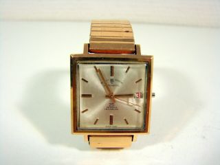 Vintage SULLY SPECIAL Automatic 25 Jewel Gold Plated Date Men ' s Watch Good work 2