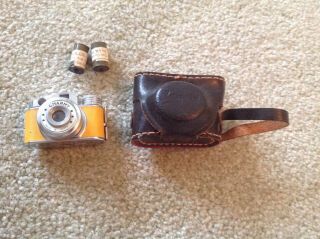 Two Vintage Mini Spy Cameras With Film