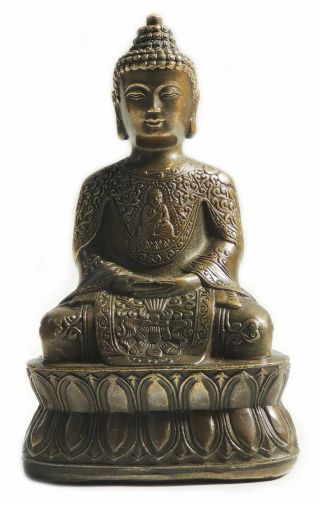 Unique Chinese Old Bronze Collectable Handwork Sakyamuni Buddha Statue Figure