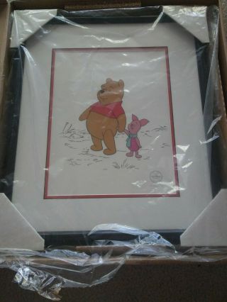 Limited Edition Disney Winnie The Pooh And Piglet Sericel/cel - " Best Friends "