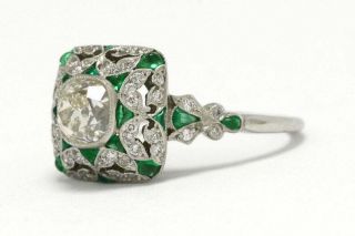 Vintage Victorian Filigree Engagement Ring 14K White Gold Over 2.  3 Ct Diamond 2